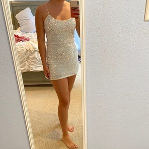 White sparkly party dress